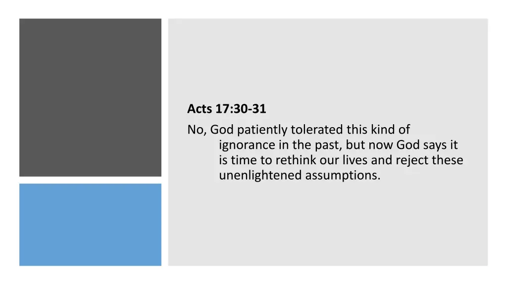 acts 17 30 31 no god patiently tolerated this