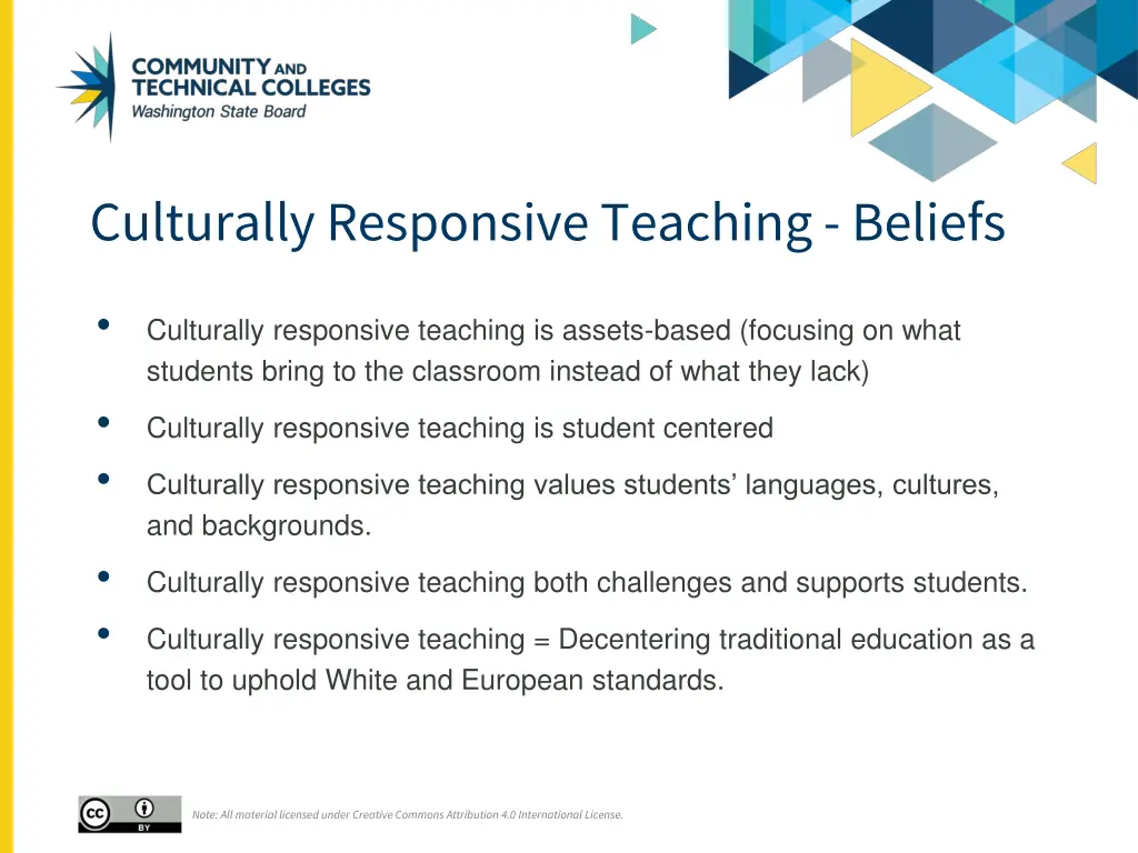 culturally responsive teaching beliefs