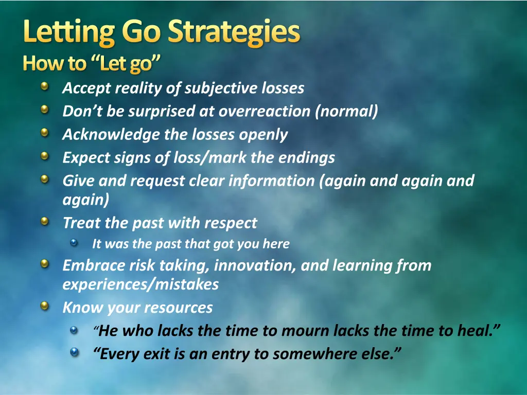 letting go strategies how to let go accept