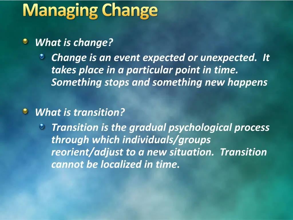 managing change 1