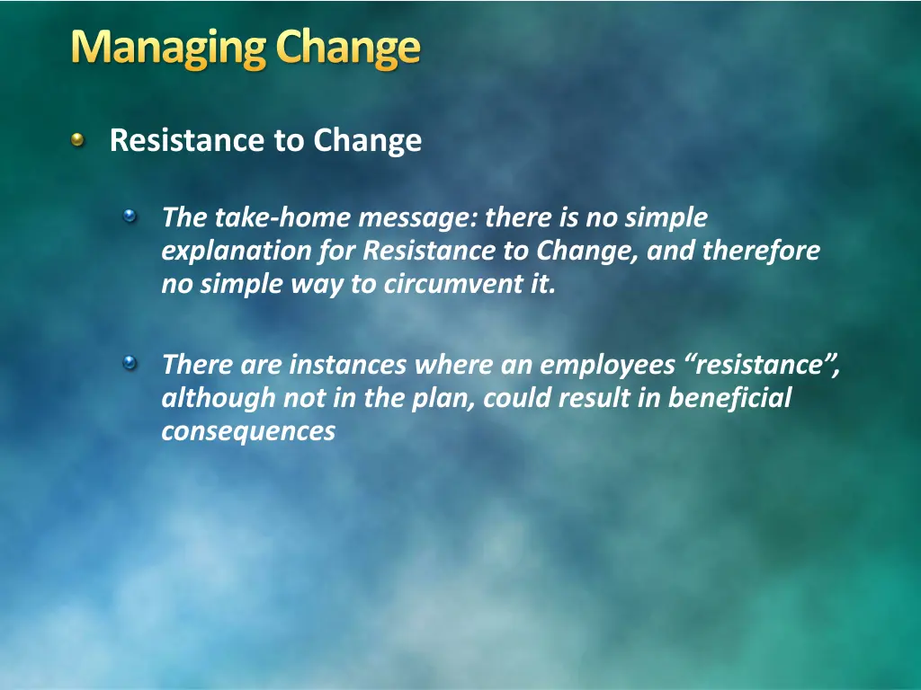 managing change 4