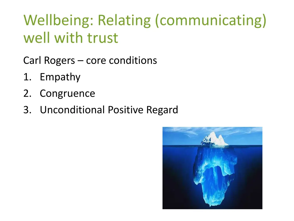 wellbeing relating communicating well with trust