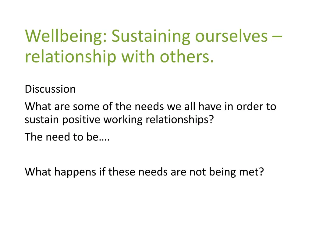 wellbeing sustaining ourselves relationship with 1