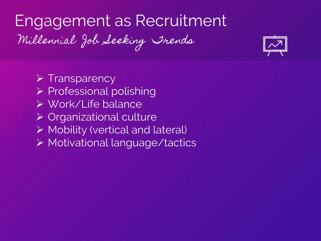 engagement as recruitment millennial job seeking