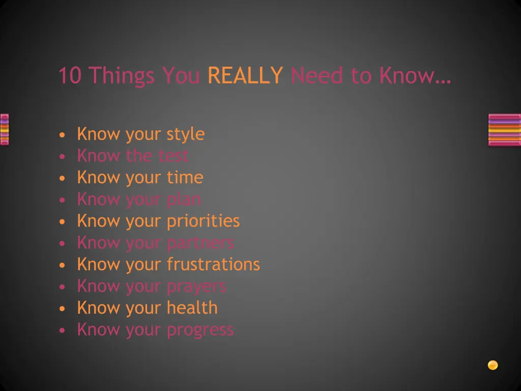 10 things you really need to know