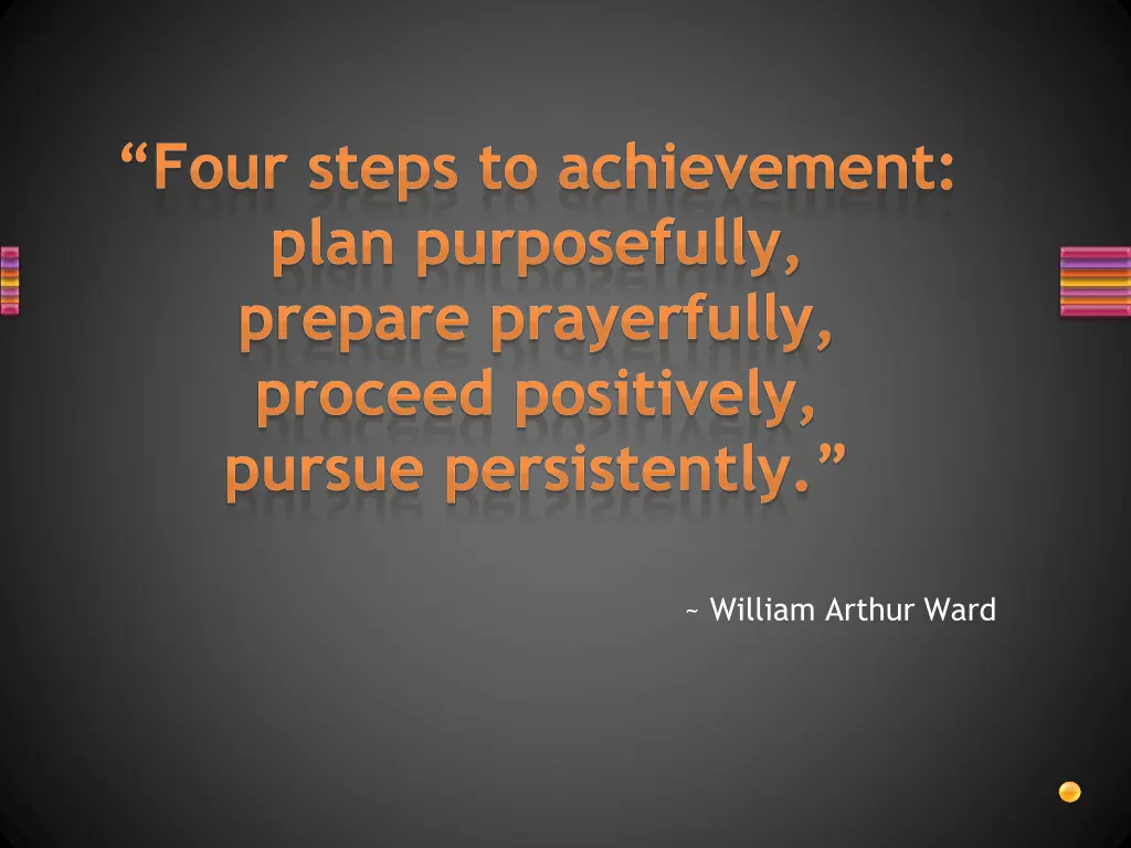 four steps to achievement plan purposefully