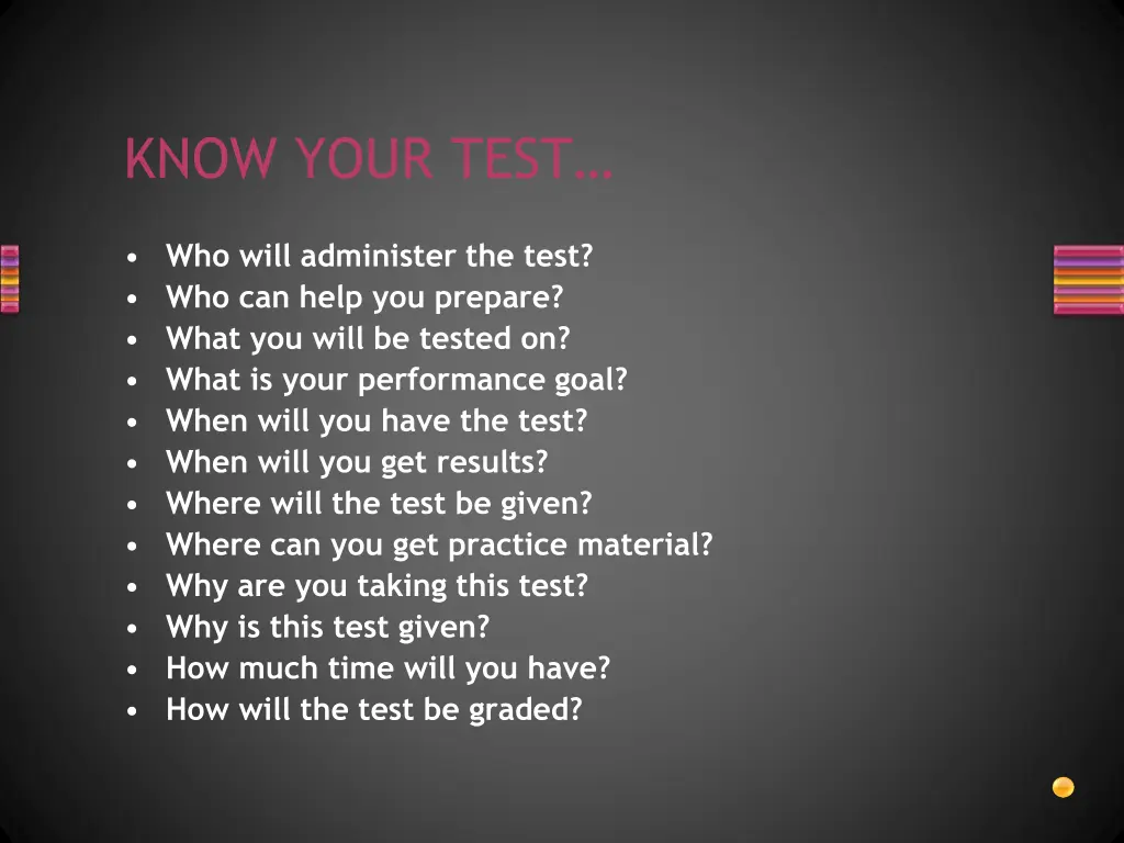 know your test