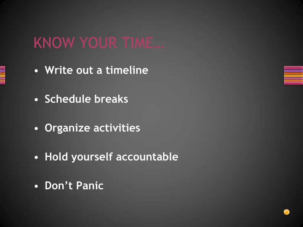 know your time