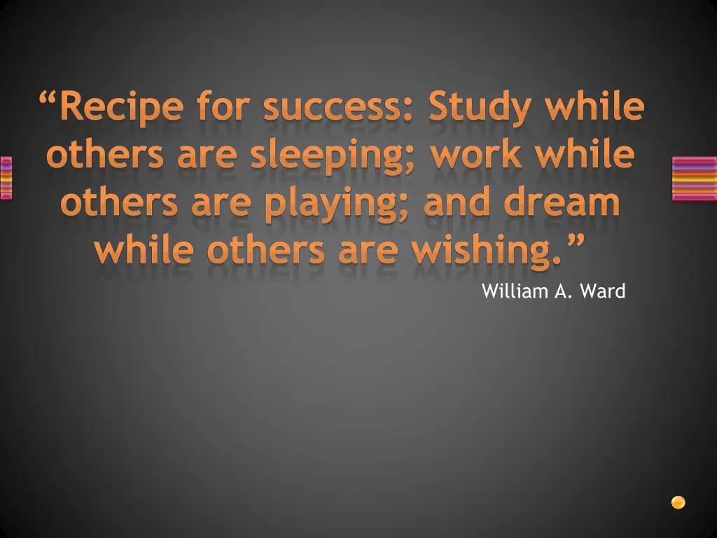 recipe for success study while others