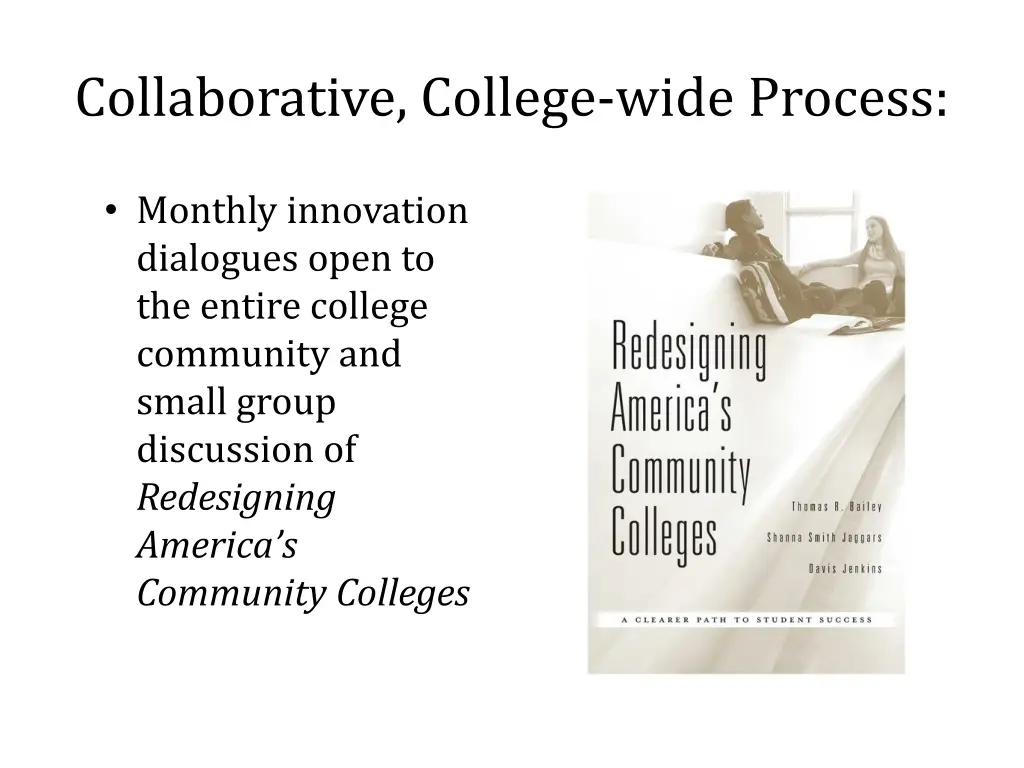 collaborative college wide process