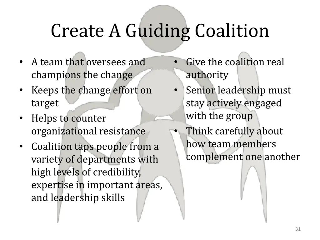 create a guiding coalition