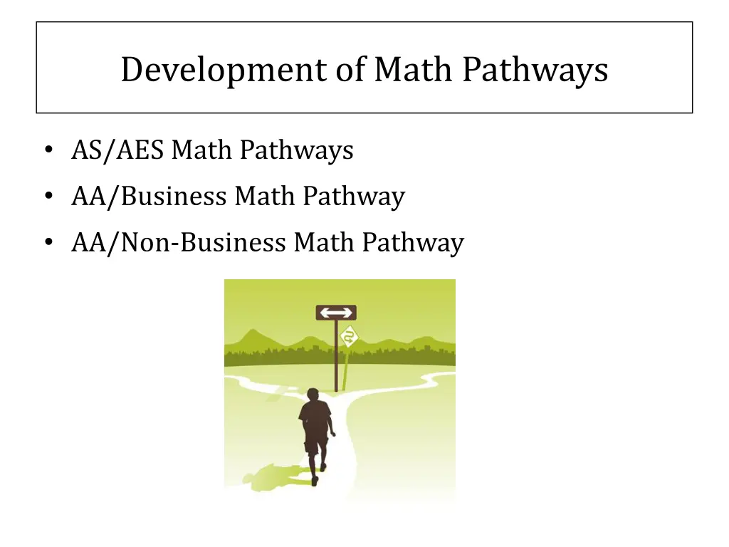 development of math pathways