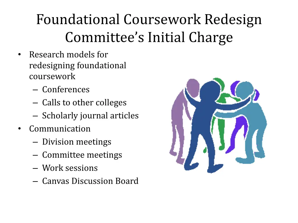 foundational coursework redesign committee