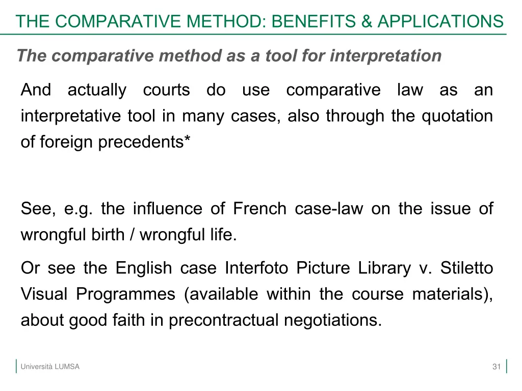 the comparative method benefits applications 3