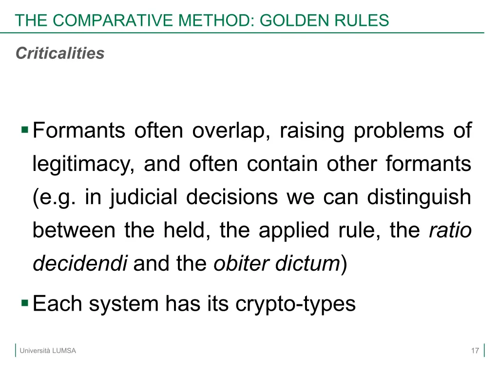 the comparative method golden rules 1