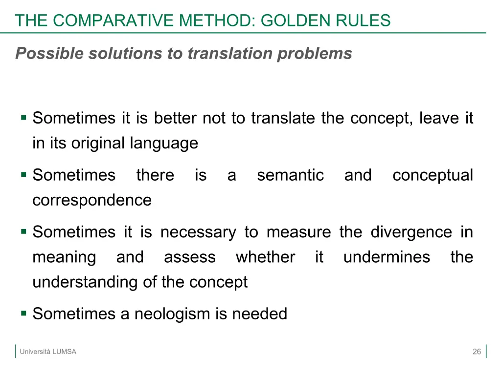 the comparative method golden rules 10