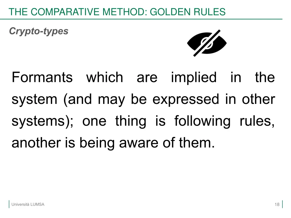 the comparative method golden rules 2