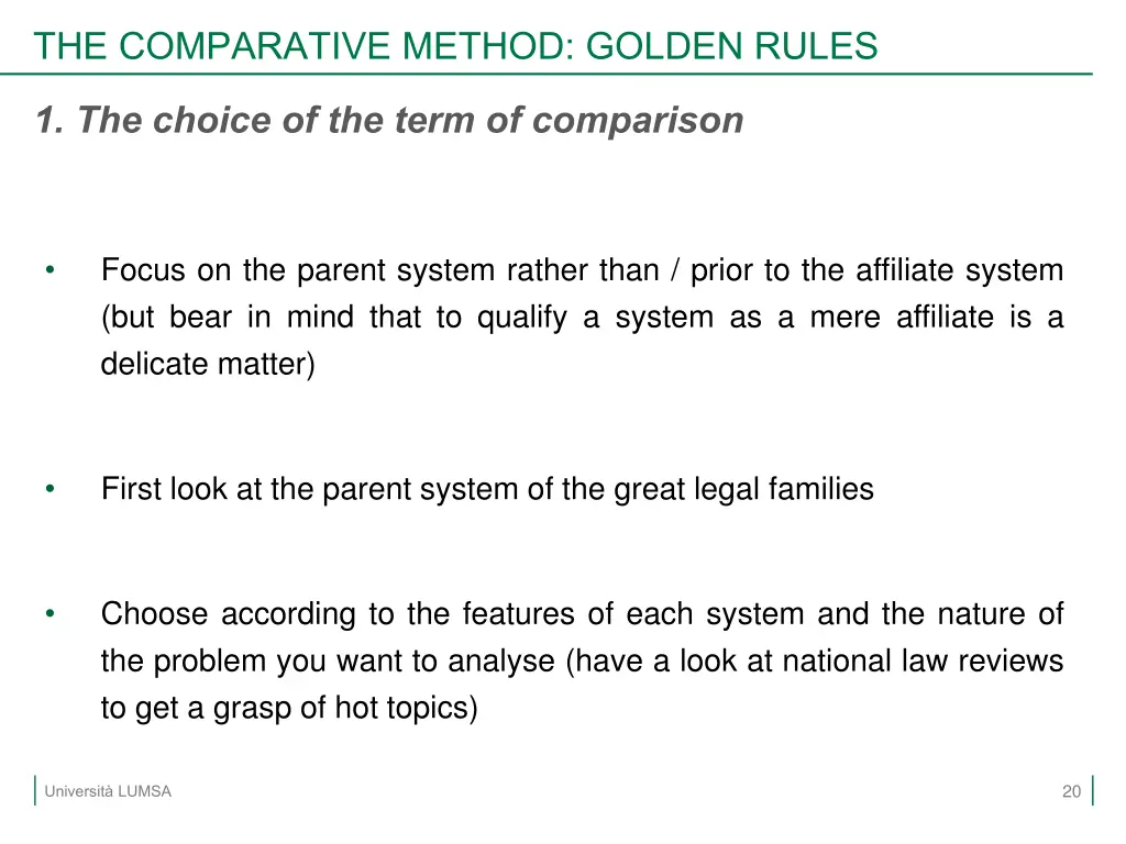 the comparative method golden rules 4