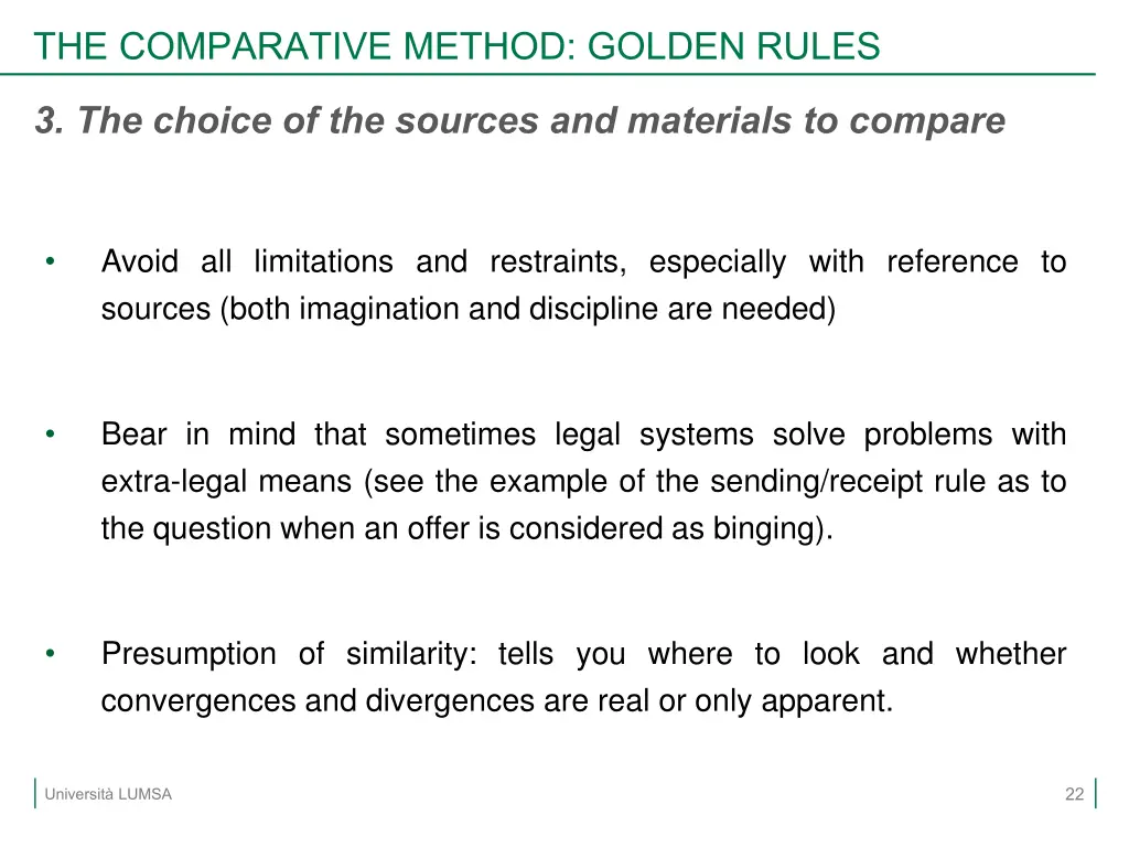 the comparative method golden rules 6