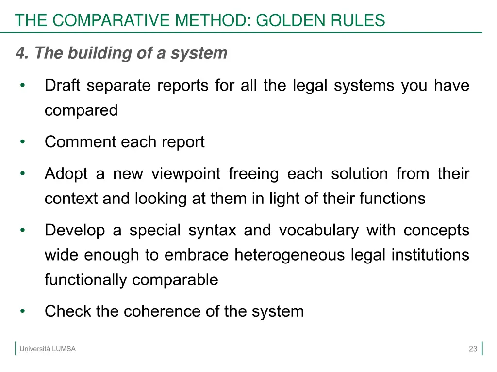 the comparative method golden rules 7