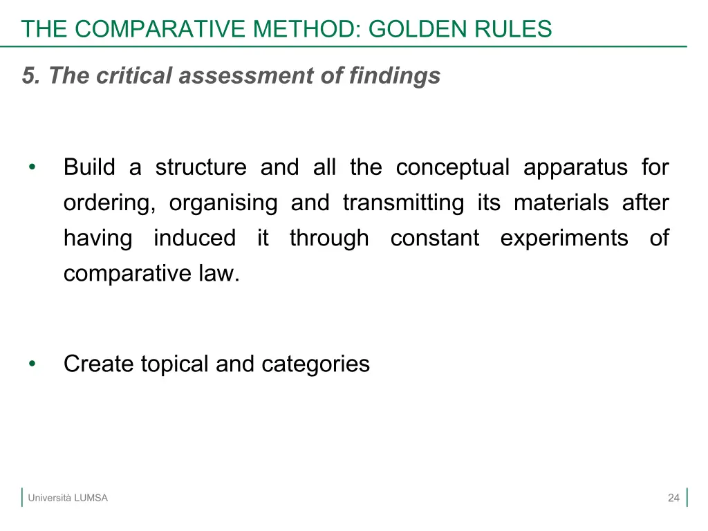 the comparative method golden rules 8