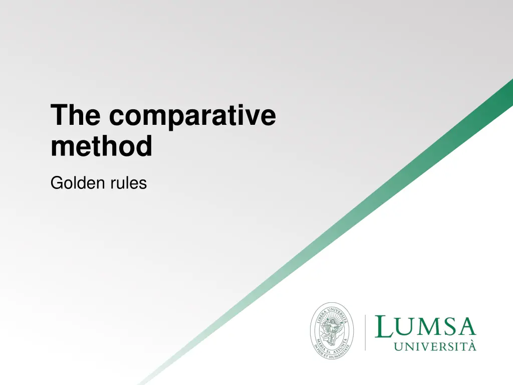 the comparative method