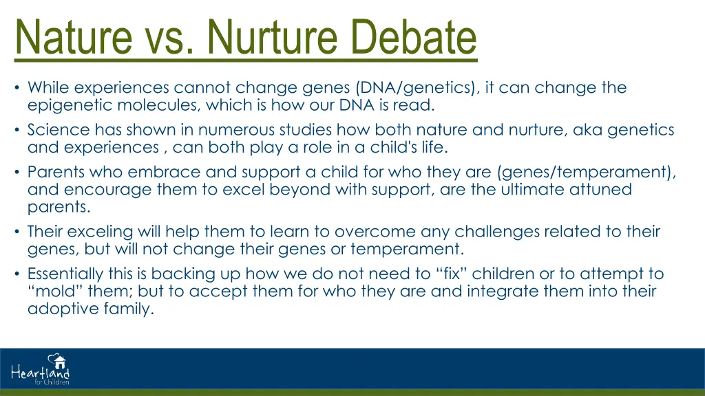 nature vs nurture debate