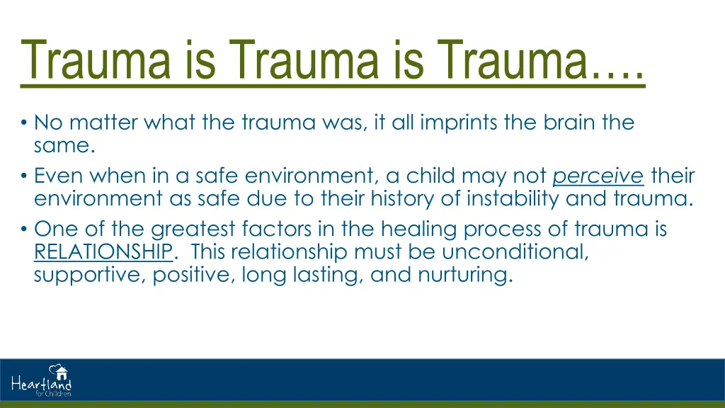 trauma is trauma is trauma