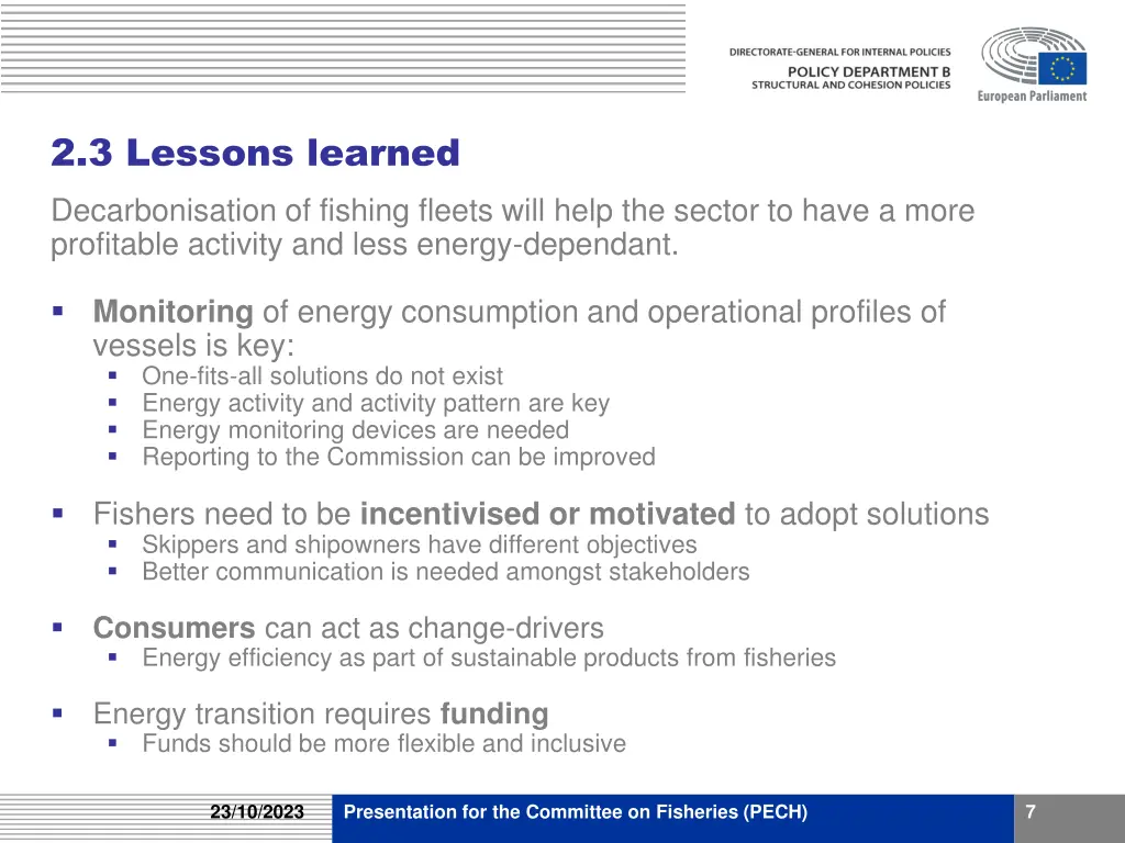 2 3 lessons learned decarbonisation of fishing