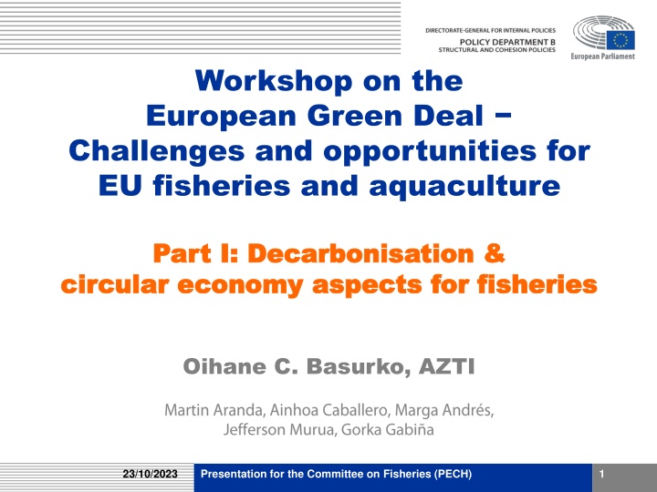 workshop on the european green deal challenges