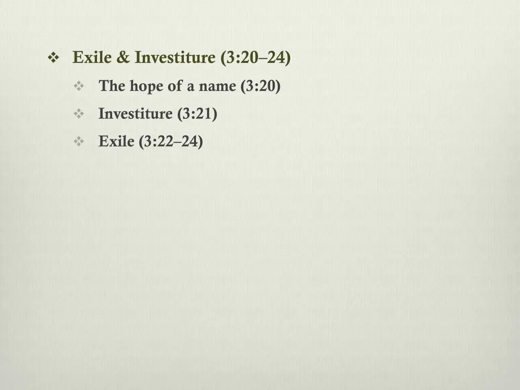 exile investiture 3 20 24