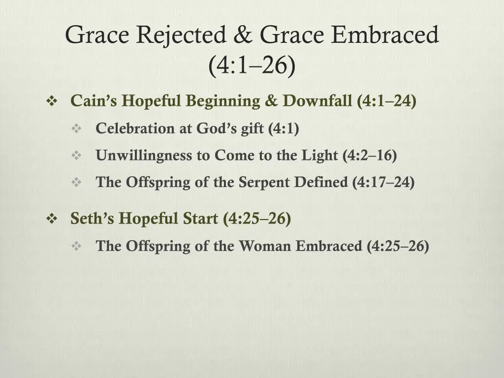 grace rejected grace embraced 4 1 26