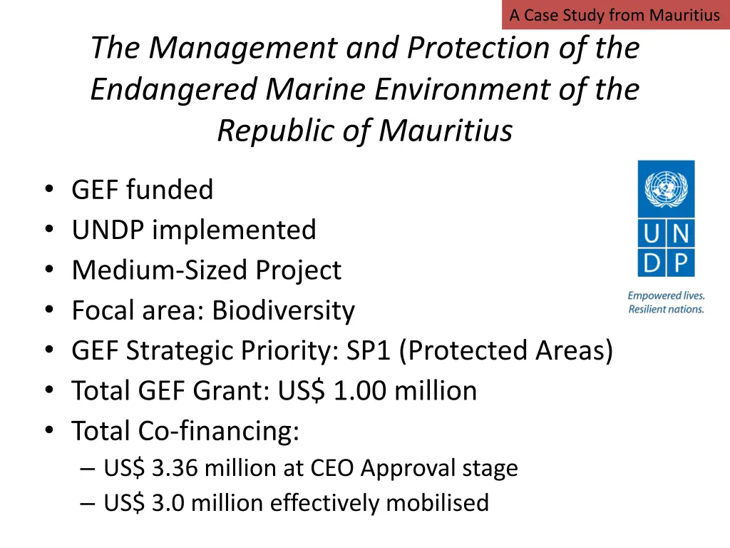 a case study from mauritius