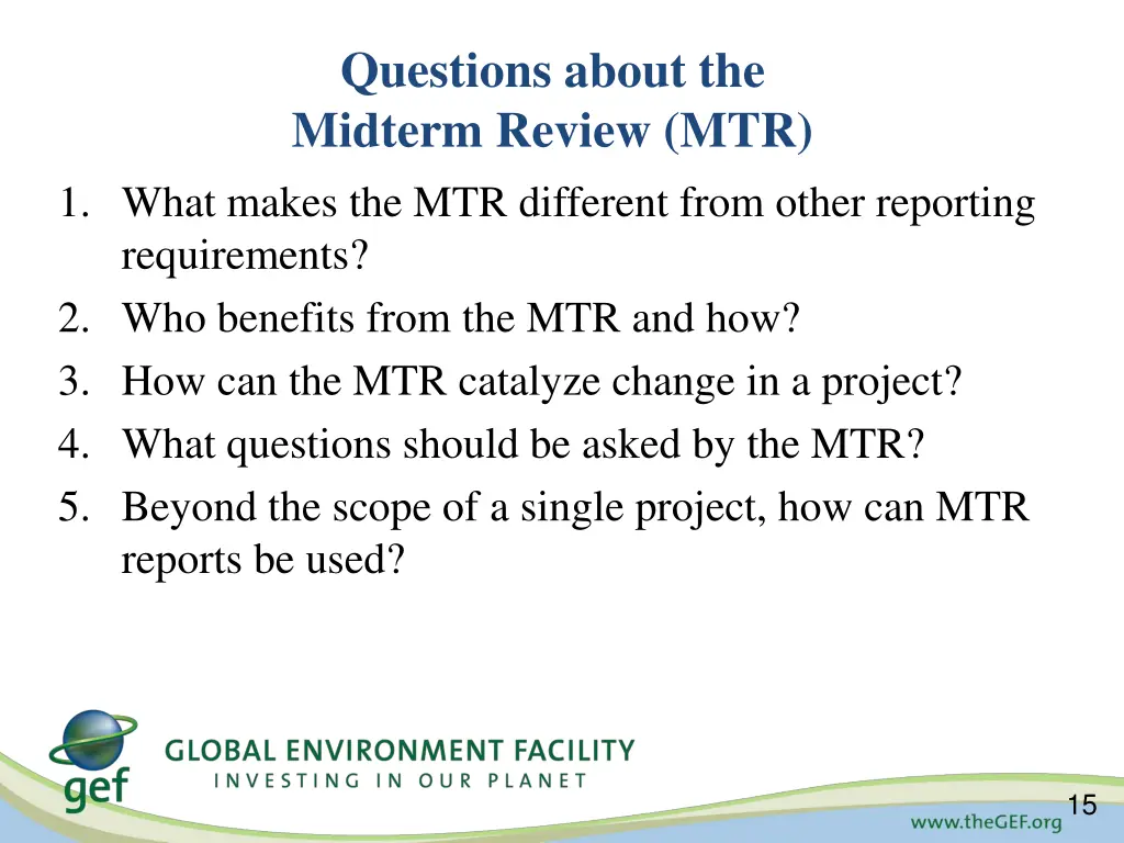 questions about the midterm review mtr 1 what