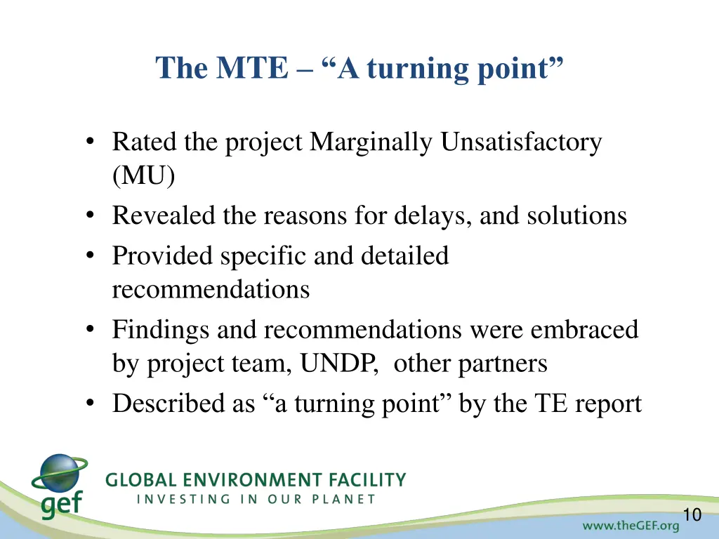 the mte a turning point