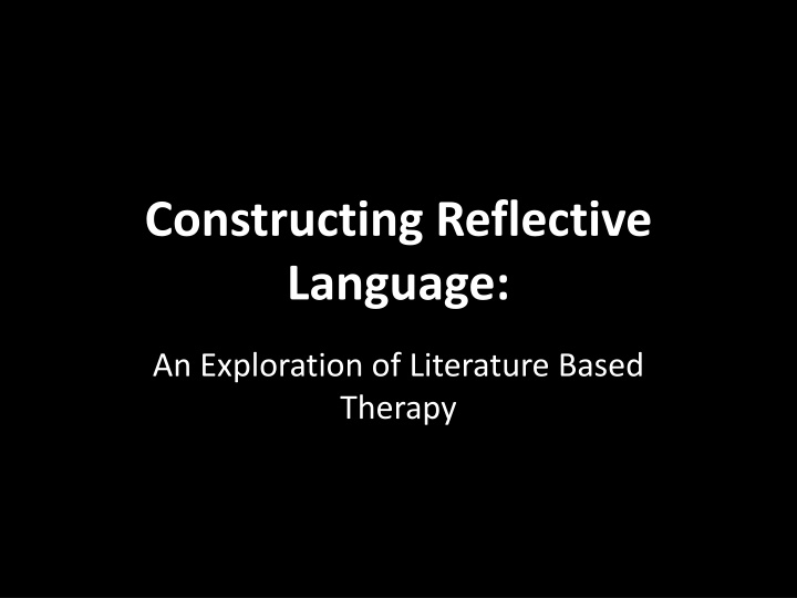 constructing reflective language