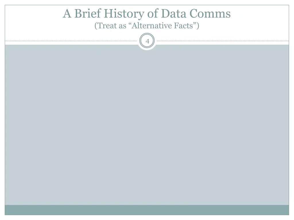 a brief history of data comms treat