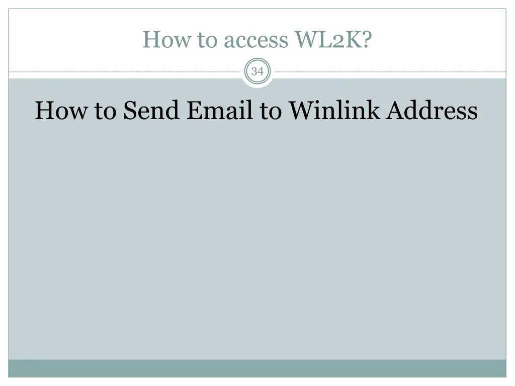 how to access wl2k 1