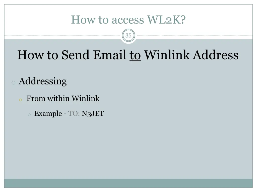 how to access wl2k 2