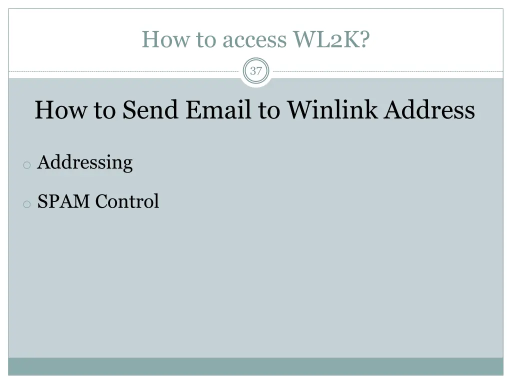 how to access wl2k 4