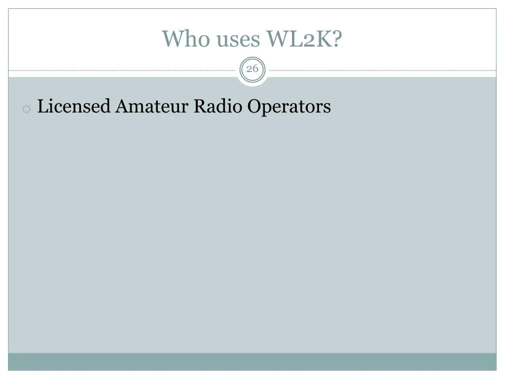 who uses wl2k