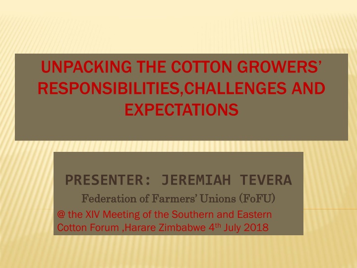 unpacking the cotton growers responsibilities