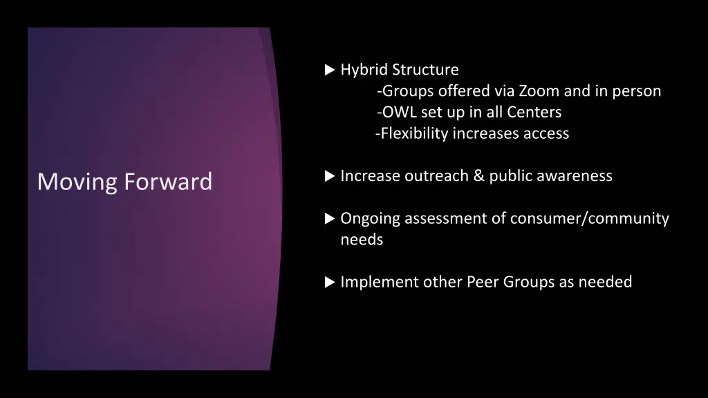 hybrid structure groups offered via zoom