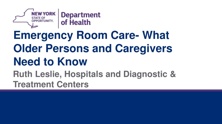 emergency room care what older persons