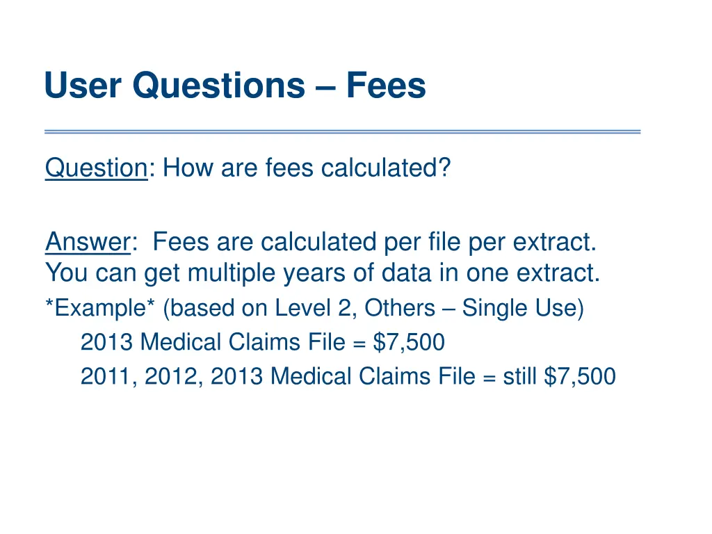 user questions fees 1