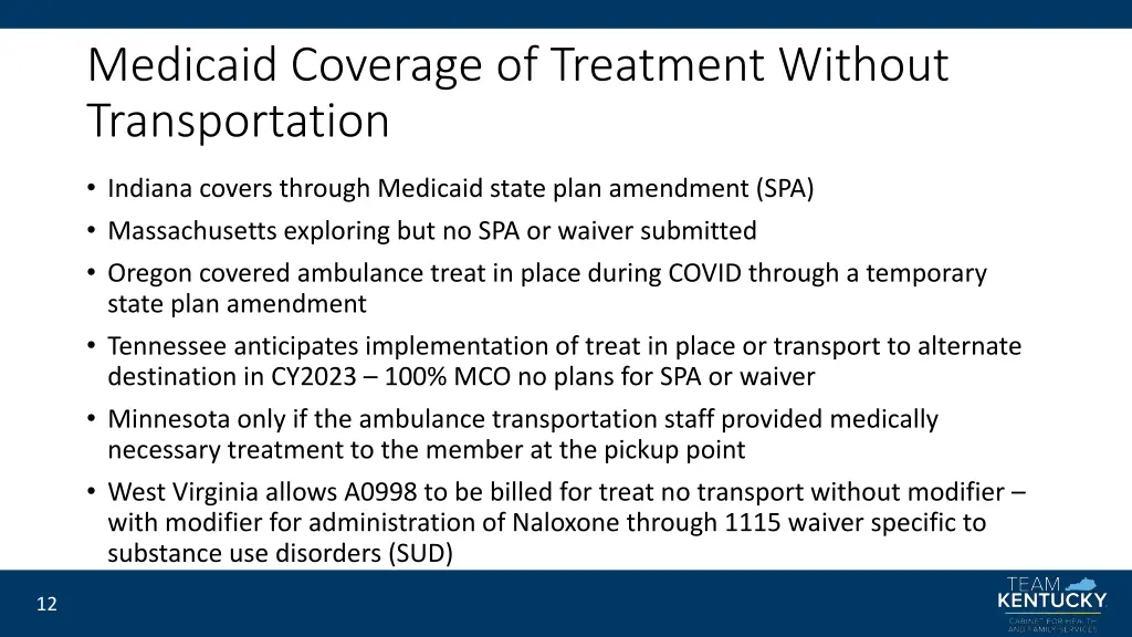 medicaid coverage of treatment without