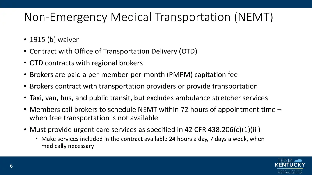 non emergency medical transportation nemt