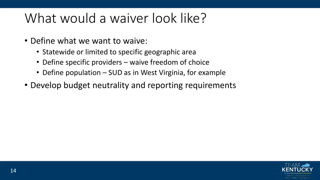 what would a waiver look like