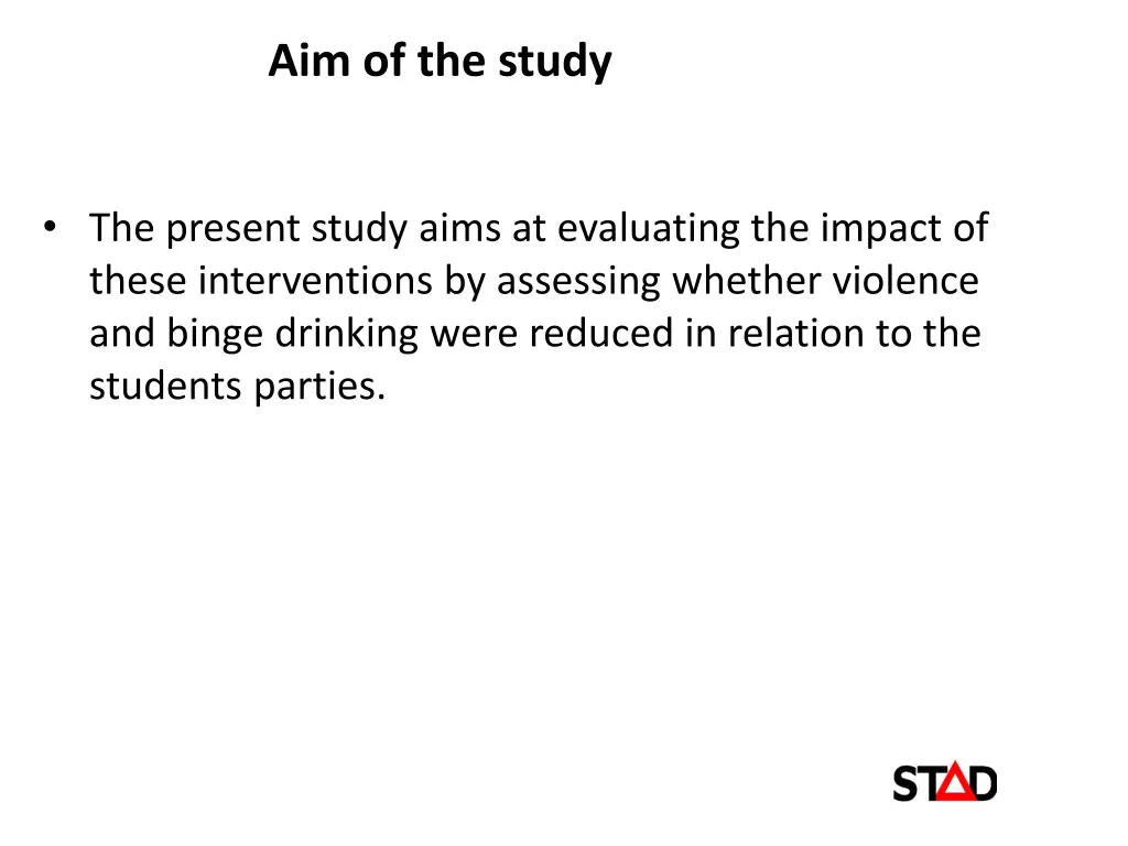 aim of the study