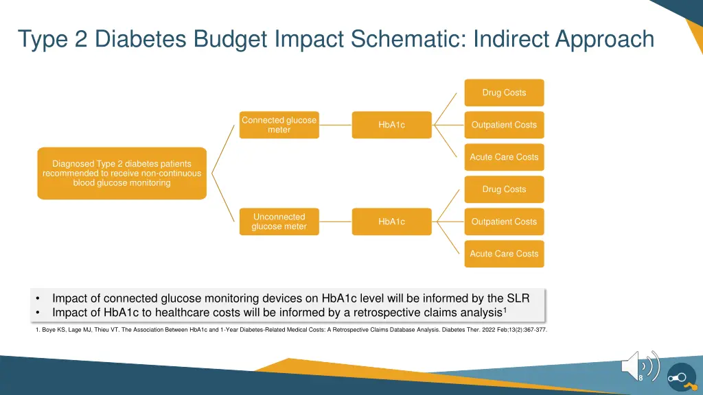 type 2 diabetes budget impact schematic indirect